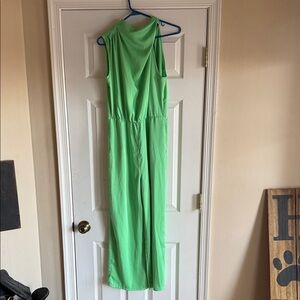 Green Sleeveless Jumpsuit